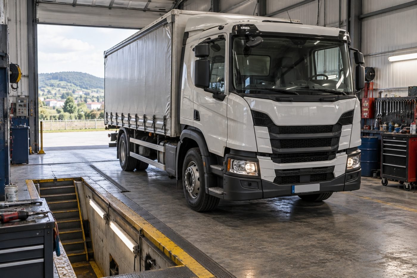 Camión en el taller DT Autopro — camiones, tractores y flotas del Ortegal